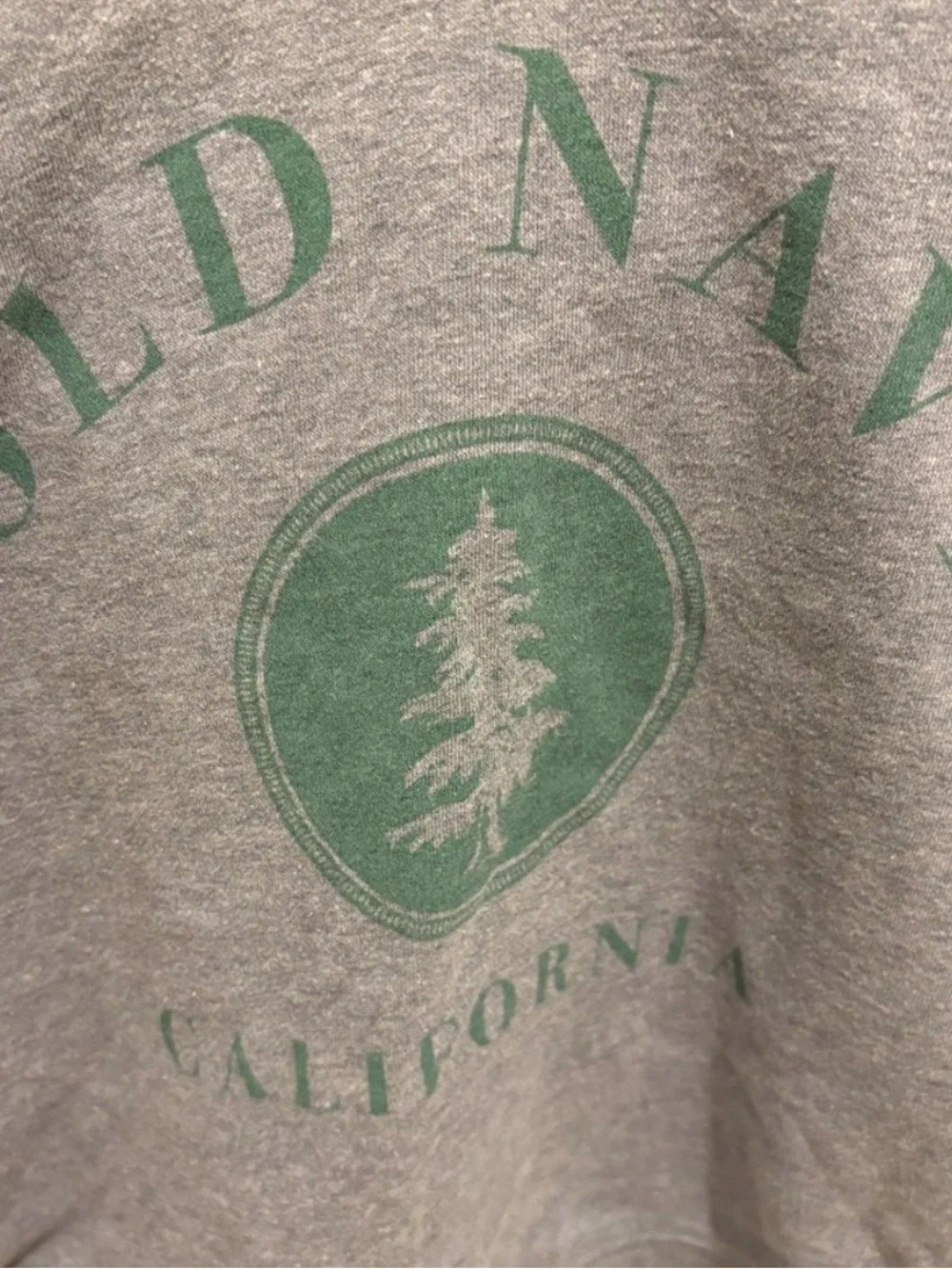 Old Navy Gray Hoodie with Green Logo
